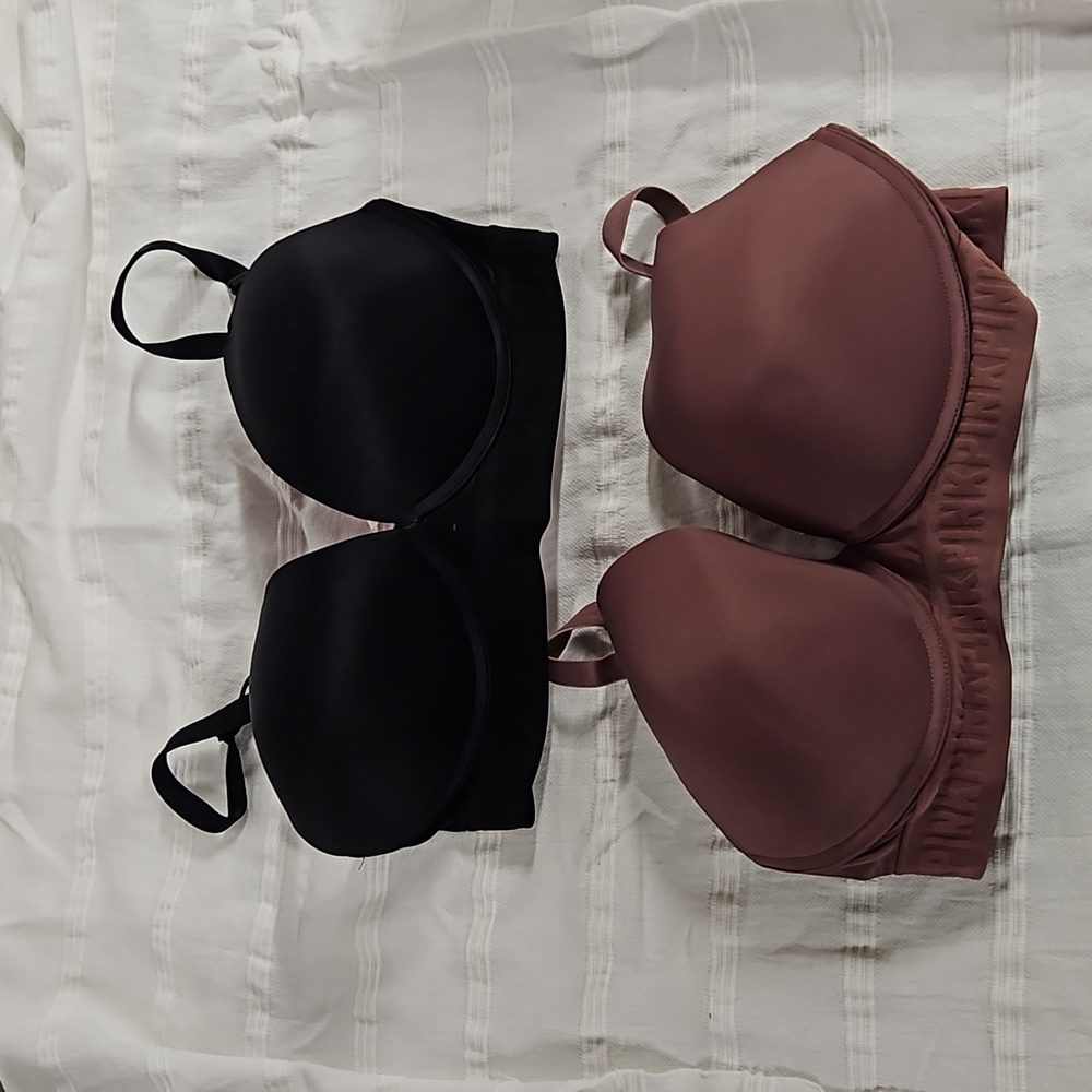 NWOT Never worn 2 pack, Black and Mauve Victoria's Secret PINK bras